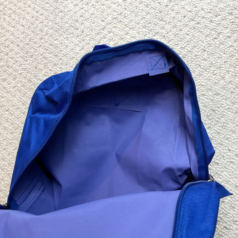 Unbranded Youth Backpack Blue Solid East Palo Alto College Fair Logo Zip School